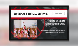 basketball game template for digital signage