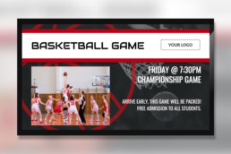basketball game template for digital signage