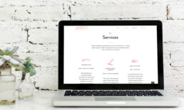 services section of June's Brow Co. website
